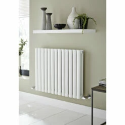 Kartell Aspen White 600mm X 550mm Single Panel Designer Horizontal Radiator - ASP60-55SW