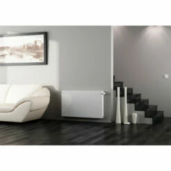 Kartell K-Flat Kompact Type 11 White 400mm X 1400mm Single Panel With Single Convector Horizontal Radiator - KS414F