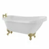 Windsor. Kensington 1550mm X 720mm Single Ended Freestanding Slipper Roll Top Bath With Brushed Brass Claw Feet 1 Windsor. Kensington 1550mm X 720mm Single Ended Freestanding Slipper Roll Top Bath With Brushed Brass Claw Feet -Bathroom Products Sales Store kensington 1550mm x 720mm single ended freestanding slipper roll top bath with brushed brass claw feet right 02698.1652445056