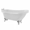 Kensington 1550mm X 720mm Single Ended Freestanding Slipper Roll Top Bath With Chrome Claw Feet -Bathroom Products Sales Store kensington 1550mm x 720mm single ended freestanding slipper roll top bath with chrome claw feet right 92370.1652445058