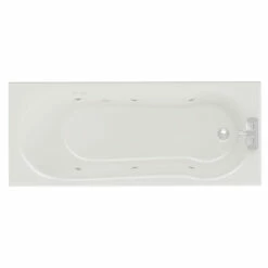 Keyhole 1700mm X 800mm 6 Jet Chrome Flat Jet Single Ended Whirlpool Shower Bath