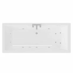 Legend 1600mm X 700mm Left Hand 12 Jet Chrome Flat Jet Single Ended Whirlpool Bath