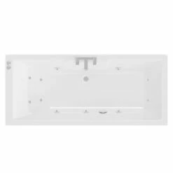 Legend 1600mm X 700mm Right Hand 12 Jet Chrome V-Tec Single Ended Whirlpool Bath