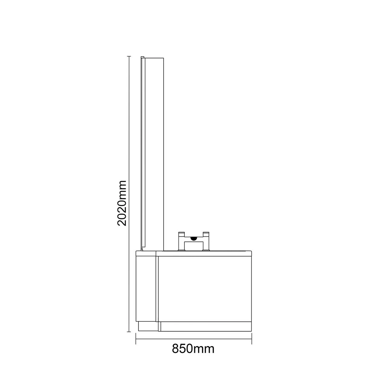 Loire 1700mm Left Hand L Shaped Shower Bath With Bath Screen And Gloss Grey Pearl Front And End Bath Panel 8 Loire 1700mm Left Hand L Shaped Shower Bath With Bath Screen And Gloss Grey Pearl Front And End Bath Panel - Image 6