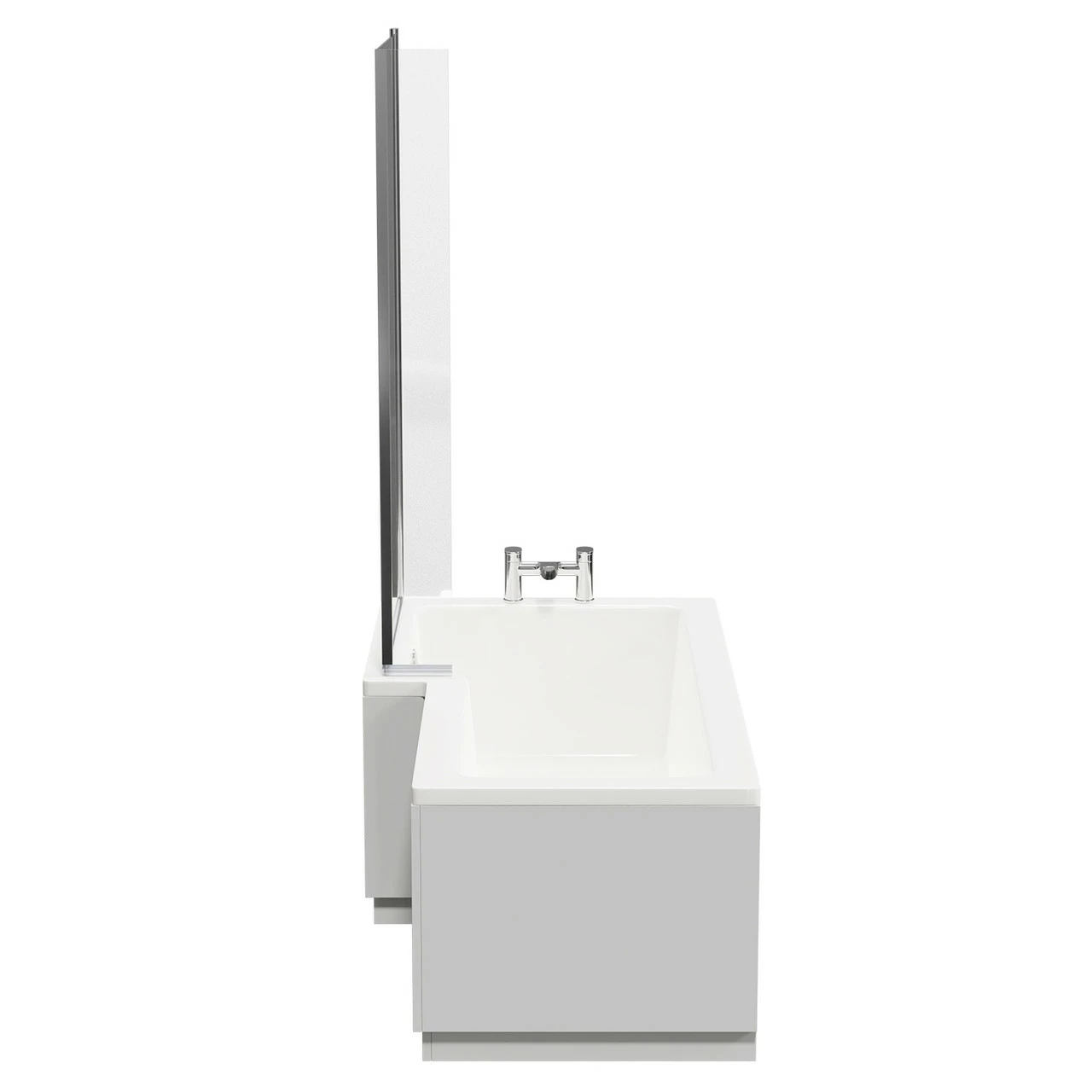 Loire 1700mm Left Hand L Shaped Shower Bath With Bath Screen And Gloss Grey Pearl Front And End Bath Panel 7 Loire 1700mm Left Hand L Shaped Shower Bath With Bath Screen And Gloss Grey Pearl Front And End Bath Panel - Image 5