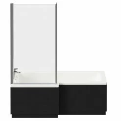 Loire 1700mm Left Hand L Shaped Shower Bath With Bath Screen And Nero Oak Front And End Bath Panel 11 Loire 1700mm Left Hand L Shaped Shower Bath With Bath Screen And Nero Oak Front And End Bath Panel -Bathroom Products Sales Store loire 1700mm left hand l shaped shower bath with bath screen and nero oak front and end bath panel front 05722.1691438793