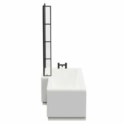 Loire 1700mm Left Hand L Shaped Shower Bath With Matt Black Bath Screen And Gloss Grey Peal Front And End Bath Panel 12 Loire 1700mm Left Hand L Shaped Shower Bath With Matt Black Bath Screen And Gloss Grey Peal Front And End Bath Panel -Bathroom Products Sales Store loire 1700mm left hand l shaped shower bath with matt black bath screen and gloss grey peal front and end bath panel side 89610.1691438790