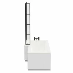 Loire 1700mm Left Hand L Shaped Shower Bath With Matt Black Bath Screen And Gloss White Front And End Bath Panel 12 Loire 1700mm Left Hand L Shaped Shower Bath With Matt Black Bath Screen And Gloss White Front And End Bath Panel -Bathroom Products Sales Store loire 1700mm left hand l shaped shower bath with matt black bath screen and gloss white front and end bath panel side 32462.1691438792