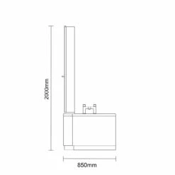 Loire 1700mm Left Hand L Shaped Shower Bath With Polished Chrome Towel Rail Bath Screen And Deep Blue Front And End Bath Panels -Bathroom Products Sales Store loire 1700mm left hand l shaped shower bath with polished chrome towel rail bath screen and deep blue front and end bath panels line side 39440.1681980339