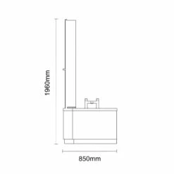 Loire 1700mm Left Hand L Shaped Shower Bath With Polished Chrome Towel Rail Bath Screen And Olive Green Front And End Bath Panels -Bathroom Products Sales Store loire 1700mm left hand l shaped shower bath with polished chrome towel rail bath screen and olive green front and end bath panels line side 55906.1688112230