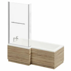 Loire 1700mm Left Hand L Shaped Shower Bath With Towel Rail Bath Screen And Bordalino Oak Front And End Bath Panel 9 Loire 1700mm Left Hand L Shaped Shower Bath With Towel Rail Bath Screen And Bordalino Oak Front And End Bath Panel -Bathroom Products Sales Store loire 1700mm left hand l shaped shower bath with towel rail bath screen and bordalino oak front and end bath panel right 20576.1691438791