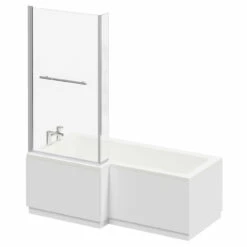 Loire 1700mm Left Hand L Shaped Shower Bath With Towel Rail Bath Screen And Gloss White Front And End Bath Panel 9 Loire 1700mm Left Hand L Shaped Shower Bath With Towel Rail Bath Screen And Gloss White Front And End Bath Panel -Bathroom Products Sales Store loire 1700mm left hand l shaped shower bath with towel rail bath screen and gloss white front and end bath panel right 09055.1691438792
