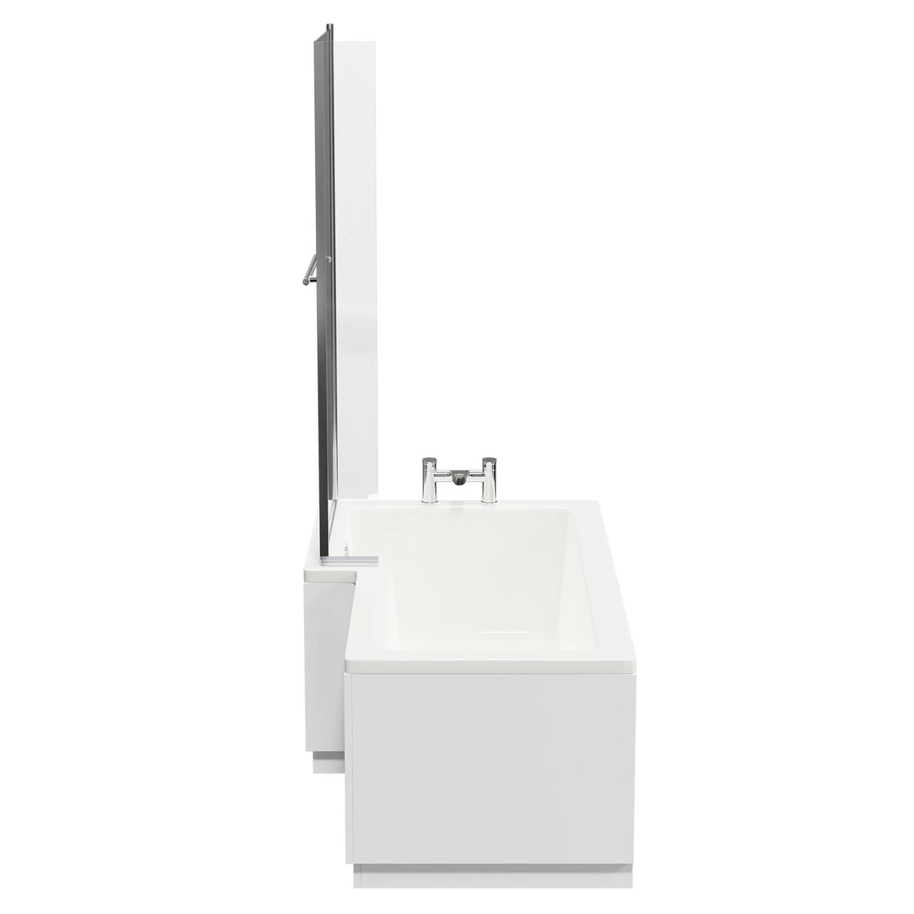 Loire 1700mm Left Hand L Shaped Shower Bath With Towel Rail Bath Screen And Gloss White Front And End Bath Panel 7 Loire 1700mm Left Hand L Shaped Shower Bath With Towel Rail Bath Screen And Gloss White Front And End Bath Panel - Image 5