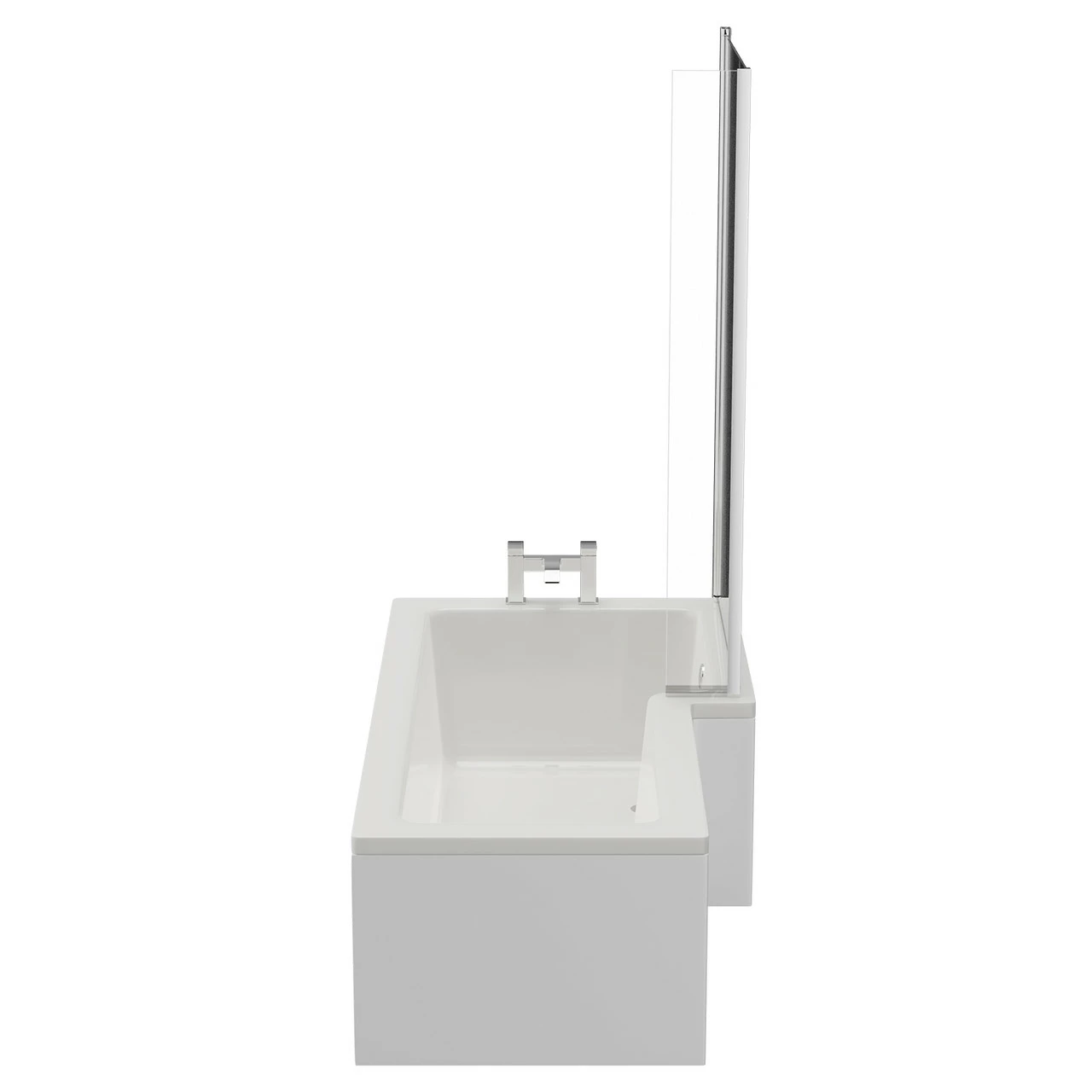 Loire 1700mm Right Hand L Shaped Shower Bath With Bath Screen And Front Bath Panel 7 Loire 1700mm Right Hand L Shaped Shower Bath With Bath Screen And Front Bath Panel - Image 5