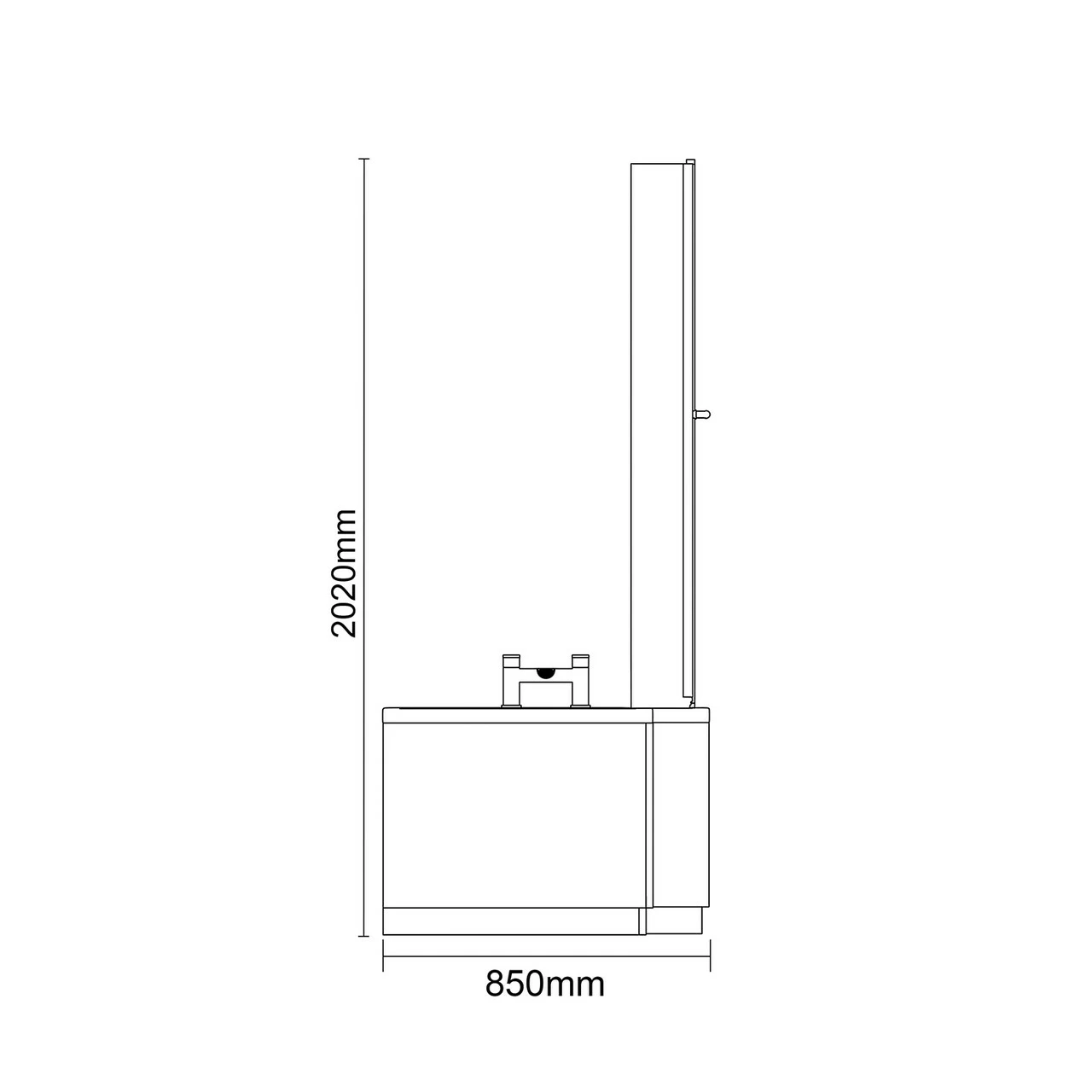 Loire 1700mm Right Hand L Shaped Shower Bath With Towel Rail Bath Screen And Nero Oak Front And End Bath Panel - Image 6