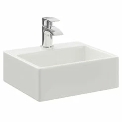 Luso 335mm X 295mm Rectangular Countertop Basin With 1 Tap Hole -Bathroom Products Sales Store luso 335mm x 295mm rectangular countertop basin with 1 tap hole left 37375.1652444772
