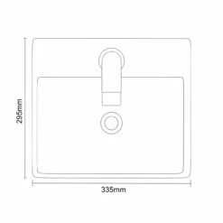 Luso 335mm X 295mm Rectangular Countertop Basin With 1 Tap Hole -Bathroom Products Sales Store luso 335mm x 295mm rectangular countertop basin with 1 tap hole line top 68897.1652444772