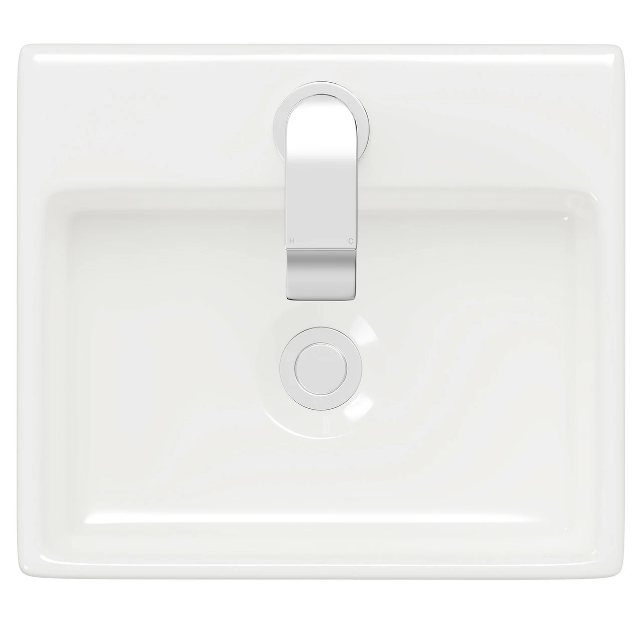 Luso 335mm X 295mm Rectangular Countertop Basin With 1 Tap Hole - Image 5