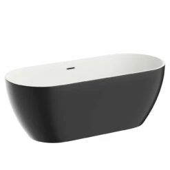 Luxor Black 1650mm X 700mm Double Ended Freestanding Bath 10 Luxor Black 1650mm X 700mm Double Ended Freestanding Bath -Bathroom Products Sales Store luxor black 1650mm x 700mm double ended freestanding bath left 49522.1652444420