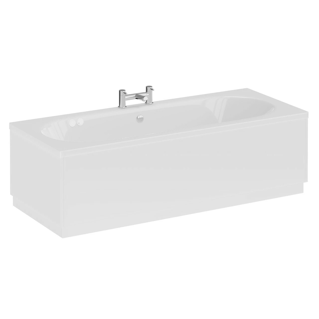 Metropole 1700mm X 700mm 12 Jet Chrome Flat Jet Double Ended Whirlpool Bath - Image 3