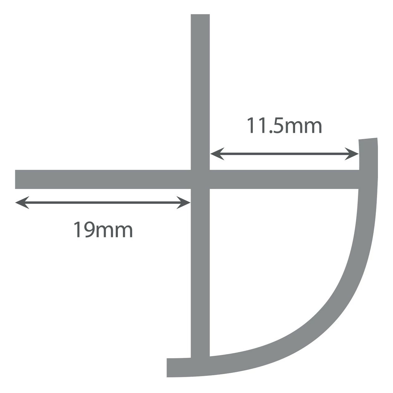 Multipanel Classic 11mm Wall Panel External Corner Trim Type B Black - Image 2