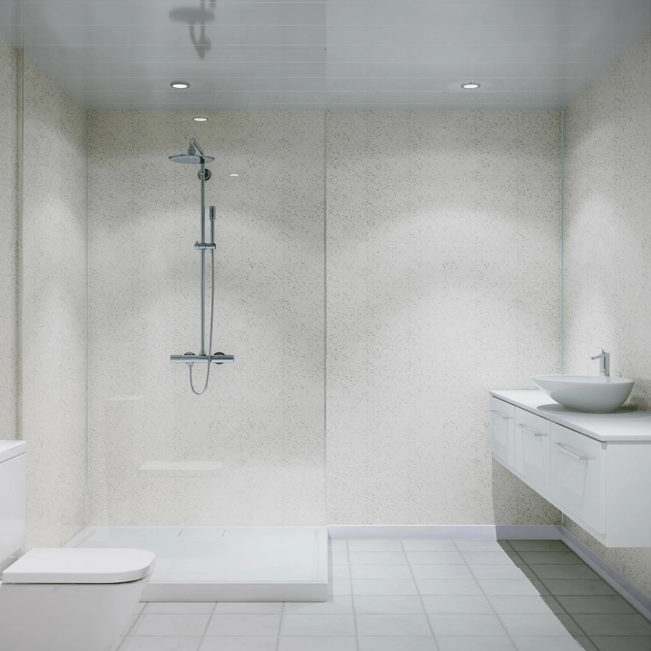 Multipanel Classic Blizzard 2400mm X 1200mm Unlipped Bathroom Wall Panel - Image 2