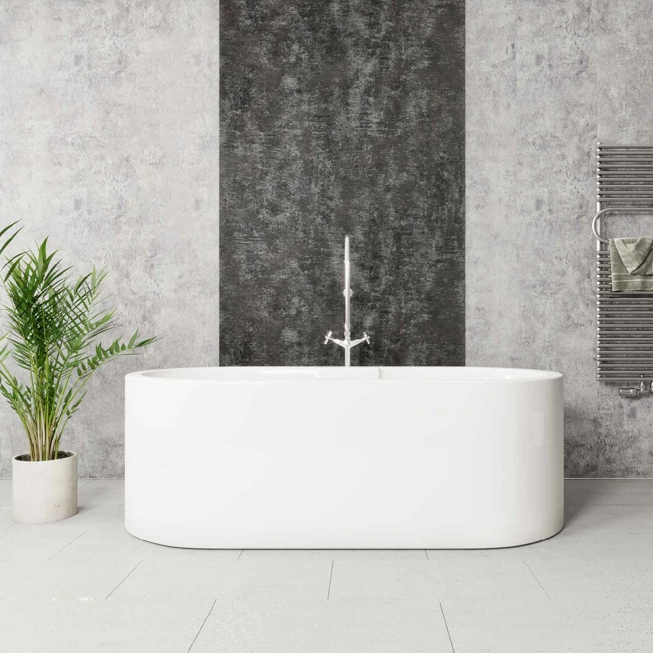 Multipanel Linda Barker Graphite Elements 2400mm X 598mm Unlipped Bathroom Wall Panel - Image 3