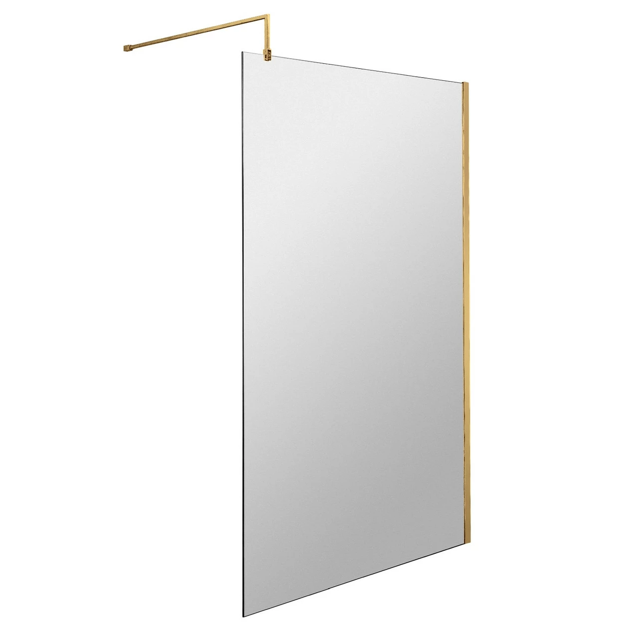 Nuie 1000mm X 1850mm Wetroom Screen With Brushed Brass Support Bar - WRSCBB010 3 Nuie 1000mm X 1850mm Wetroom Screen With Brushed Brass Support Bar - WRSCBB010