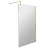 Nuie 1100mm X 1850mm Wetroom Screen With Brushed Brass Support Bar - WRSCBB011 -Bathroom Products Sales Store nuie 1100mm x 1850mm wetroom screen with brushed brass support bar wrscbb011 28325.1666714565