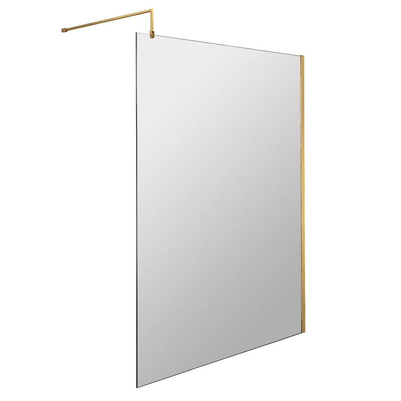 Nuie 1200mm X 1850mm Wetroom Screen With Brushed Brass Support Bar - WRSCBB012 3 Nuie 1200mm X 1850mm Wetroom Screen With Brushed Brass Support Bar - WRSCBB012