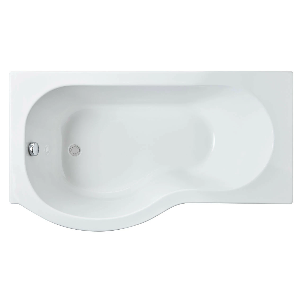 Nuie 1500mm X 850mm Left Hand P Shape Shower Bath - WBP1585L