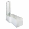 Nuie 1500mm X 850mm Left Hand Square Shower Bath With Screen And Front Panel - SBATH28 -Bathroom Products Sales Store nuie 1500mm x 850mm left hand square shower bath with screen and front panel sbath28 07597.1652443846