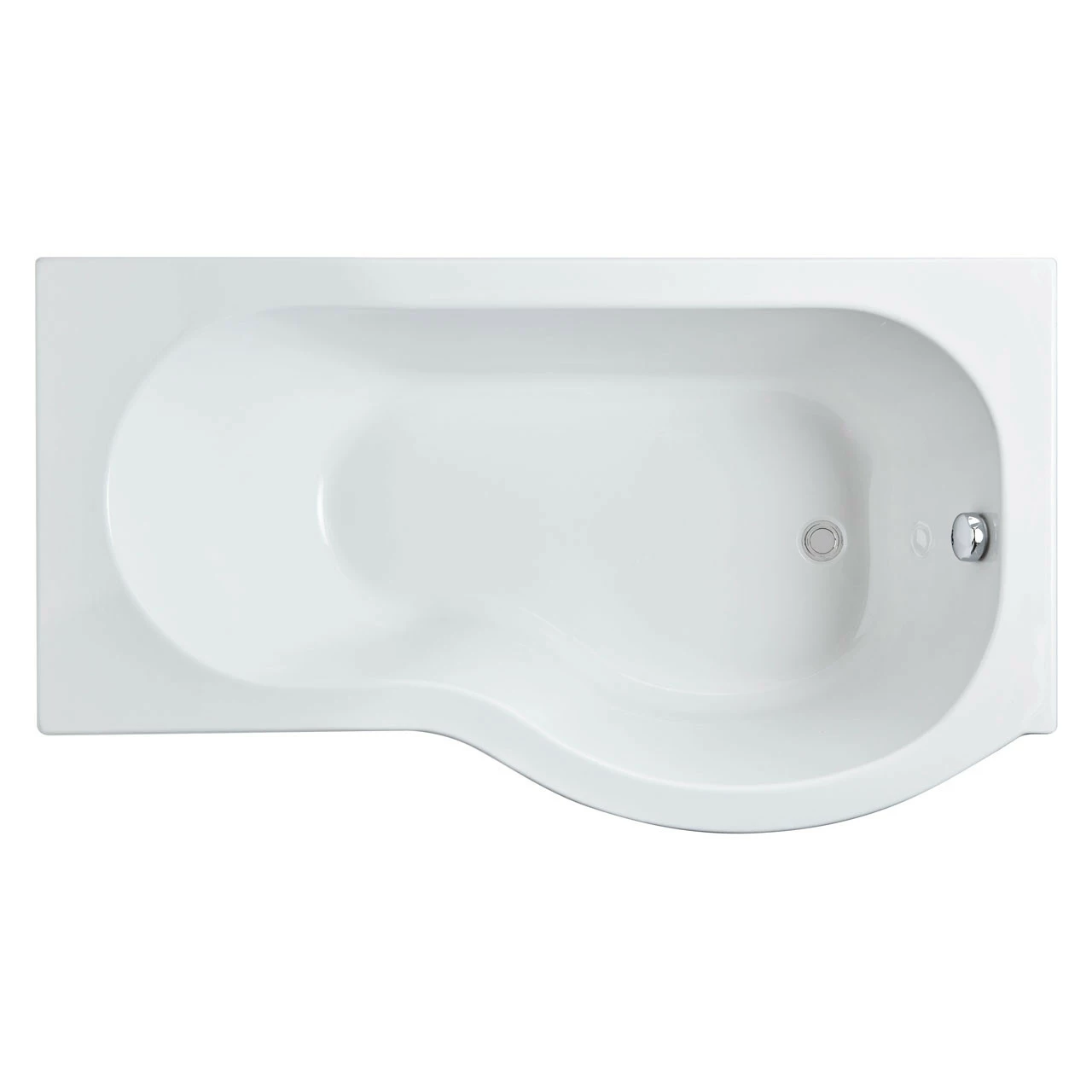 Nuie 1500mm X 850mm Right Hand P Shape Shower Bath - WBP1585R