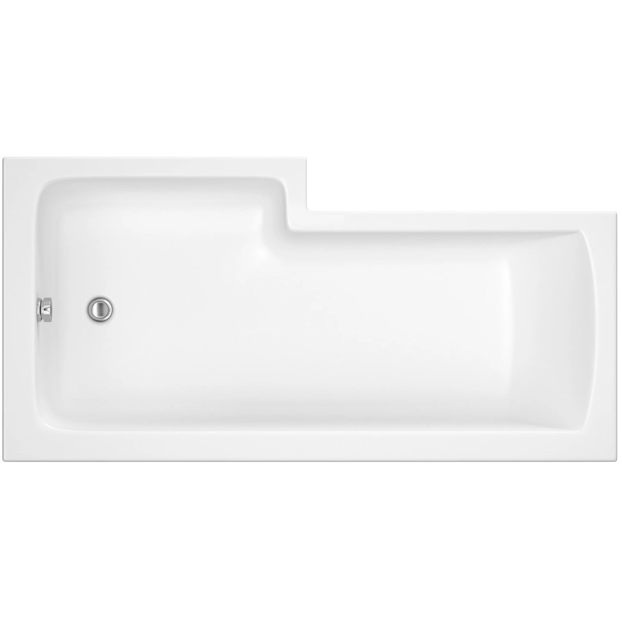 Nuie 1500mm X 850mm Right Hand Square Shower Bath - WBS1585R