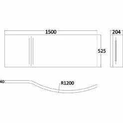 Nuie 1500mm X 900mm Right Hand B Shape Shower Bath With Screen And Front Panel - SBATH21 -Bathroom Products Sales Store nuie 1500mm x 900mm right hand b shape shower bath with screen and front panel sbath21 five 40903.1652443845