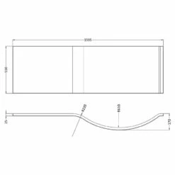 Nuie 1600mm P Shape Front Bath Panel - WBP203 -Bathroom Products Sales Store nuie 1600mm p shape front bath panel wbp203 three 76236.1652443938