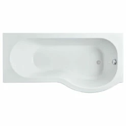 Nuie 1700mm X 850mm Right Hand P Shape Shower Bath - WBP1785R