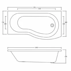 Nuie 1700mm X 900mm Right Hand B Shape Shower Bath With Screen And Front Panel - SBATH08 9 Nuie 1700mm X 900mm Right Hand B Shape Shower Bath With Screen And Front Panel - SBATH08 -Bathroom Products Sales Store nuie 1700mm x 900mm right hand b shape shower bath with screen and front panel sbath08 three 12727.1652443844