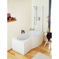 Nuie 1700mm X 900mm Right Hand B Shape Shower Bath With Screen And Front Panel - SBATH08 8 Nuie 1700mm X 900mm Right Hand B Shape Shower Bath With Screen And Front Panel - SBATH08 -Bathroom Products Sales Store nuie 1700mm x 900mm right hand b shape shower bath with screen and front panel sbath08 two 75413.1652443844