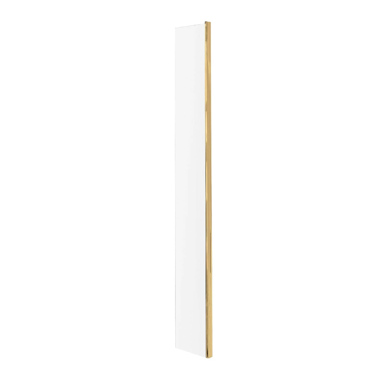 Nuie 215mm X 1850mm Wetroom Return Screen With Brushed Brass Fittings - WRSCBB025