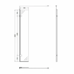 Nuie 300mm X 1850mm Wetroom Hinged Swing Screen - WRS030H -Bathroom Products Sales Store nuie 300mm x 1850mm wetroom hinged swing screen wrs030h four 34450.1652445465