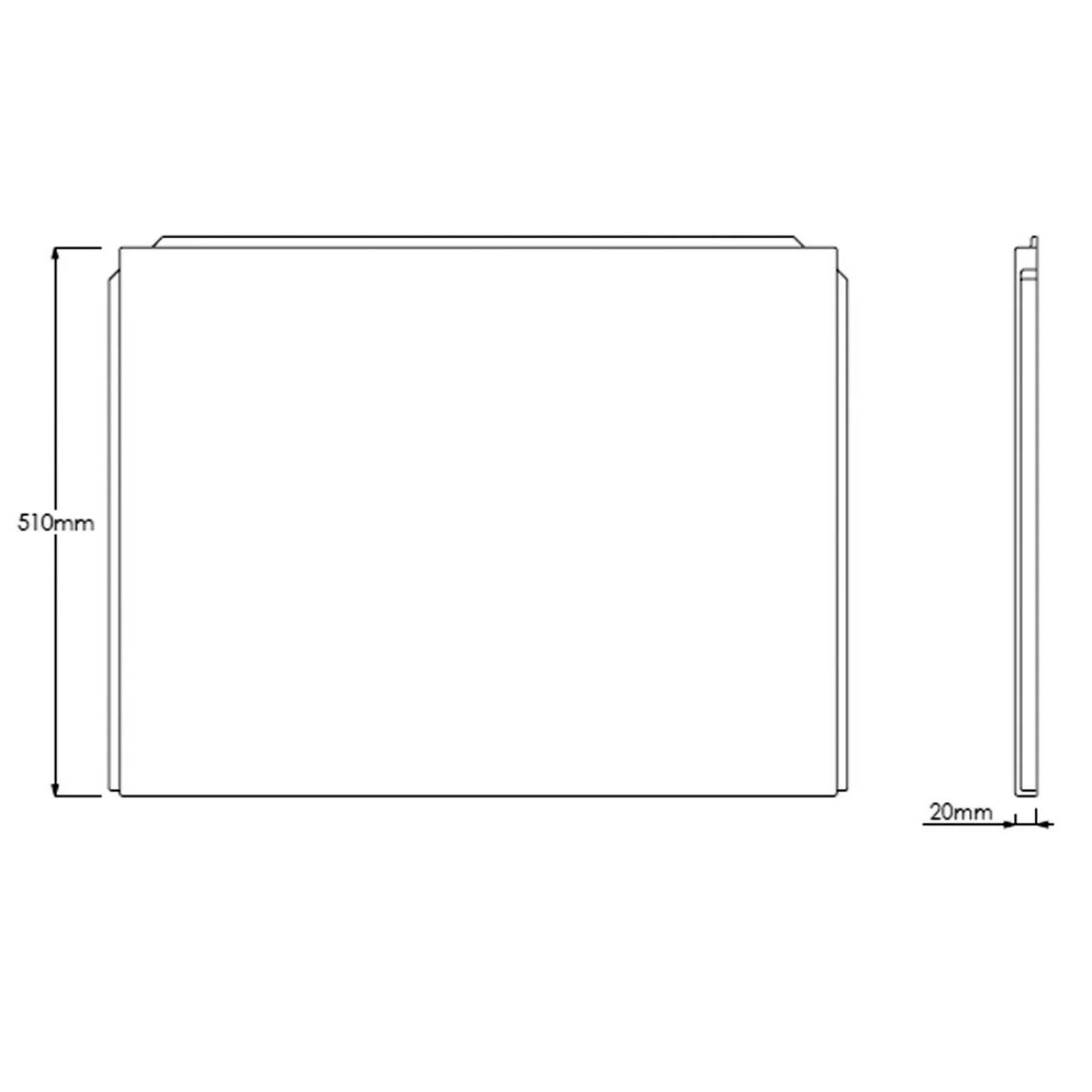 Nuie 700mm Square End Bath Panel - WBS301 4 Nuie 700mm Square End Bath Panel - WBS301 - Image 2