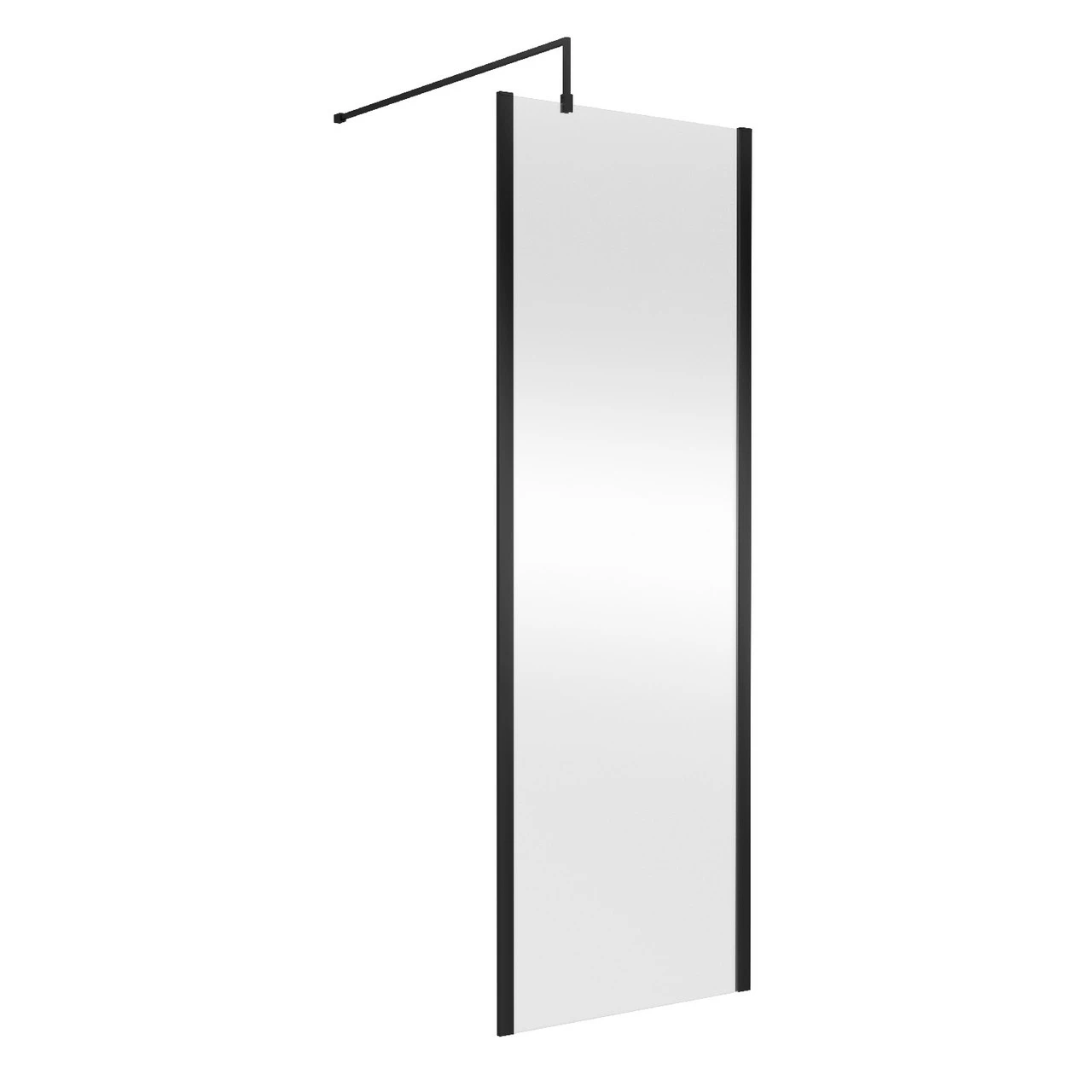 Nuie 700mm X 1850mm Wetroom Screen With Matt Black Support Bar - WRSCOBP70 3 Nuie 700mm X 1850mm Wetroom Screen With Matt Black Support Bar - WRSCOBP70