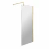 Nuie 760mm X 1850mm Wetroom Screen With Brushed Brass Support Bar - WRSCBB076 -Bathroom Products Sales Store nuie 760mm x 1850mm wetroom screen with brushed brass support bar wrscbb076 58051.1666714567