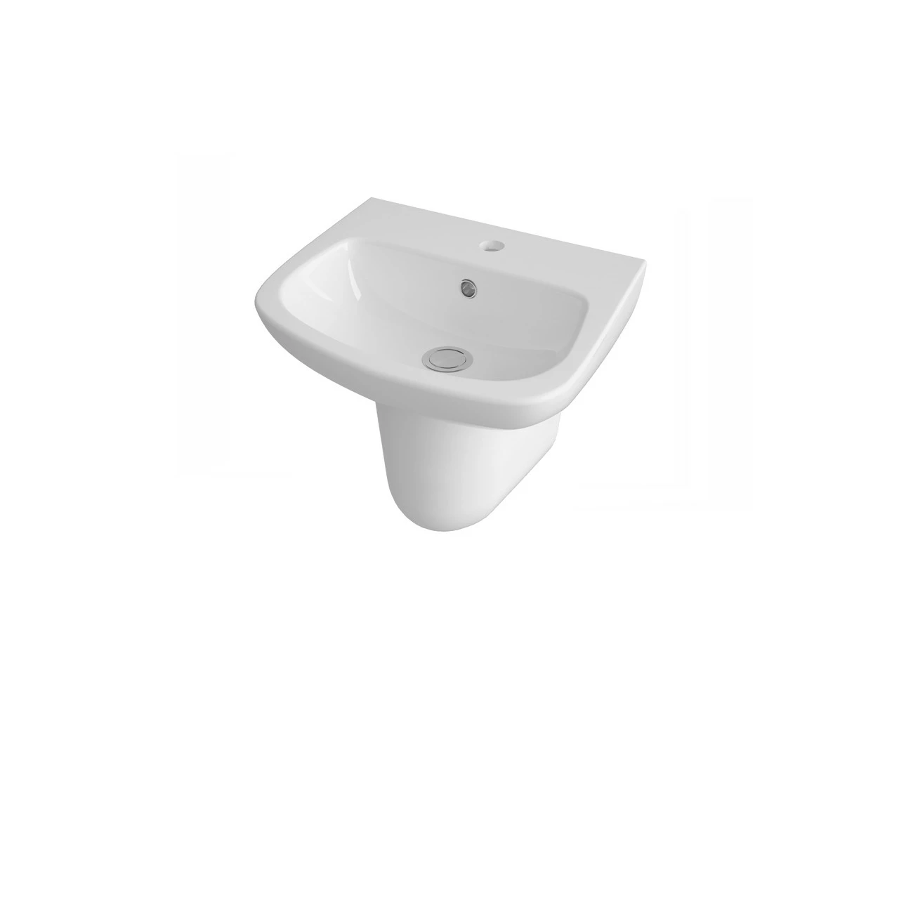 Nuie Ambrose 450mm Basin With 1 Tap Hole And Semi Pedestal - CPC023
