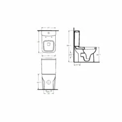 Nuie Ambrose Compact Semi Flush To Wall Toilet Pan And Cistern - CPC020 -Bathroom Products Sales Store nuie ambrose compact semi flush to wall toilet pan and cistern cpc020 three 27347.1652443149