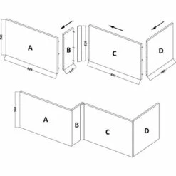 Nuie Amelai 1700mm Square Front Bath Panel - NMP135 -Bathroom Products Sales Store nuie amelai 1700mm square front bath panel nmp135 two 56183.1652443544
