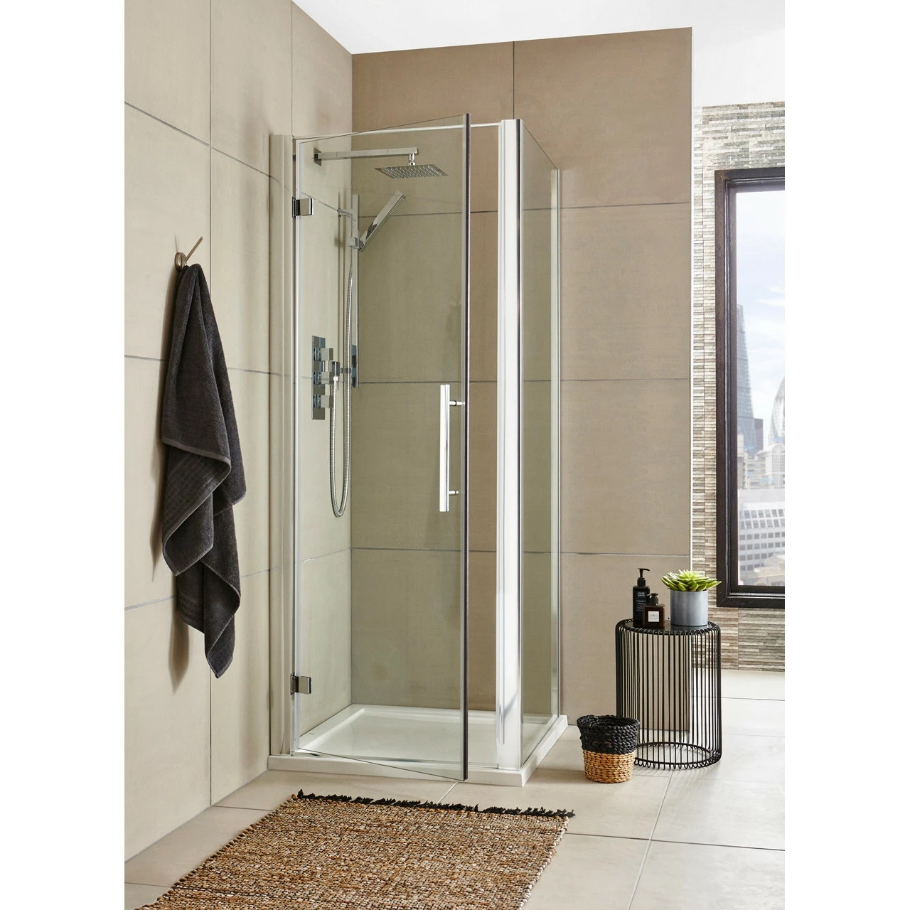 Nuie Apex 800mm Hinged Shower Door - MH80-E8 - Image 3