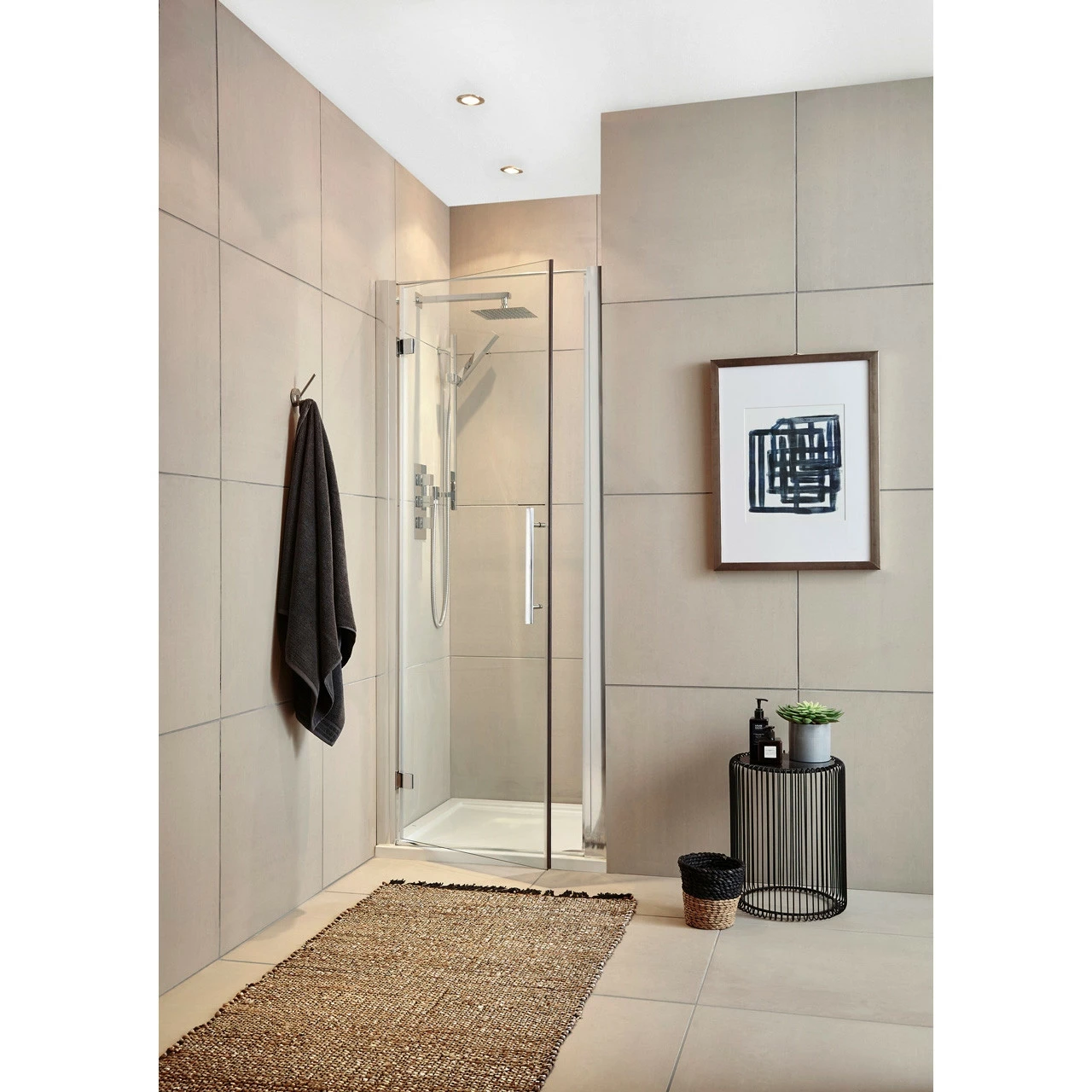 Nuie Apex 800mm Hinged Shower Door - MH80-E8 - Image 2