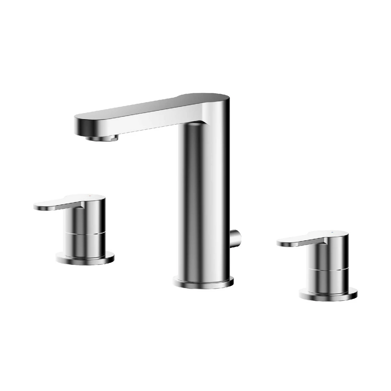 Nuie Arvan Polished Chrome Deck Mounted 3 Tap Hole Basin Mixer With Pop-up Waste - ARV337 3 Nuie Arvan Polished Chrome Deck Mounted 3 Tap Hole Basin Mixer With Pop-up Waste - ARV337